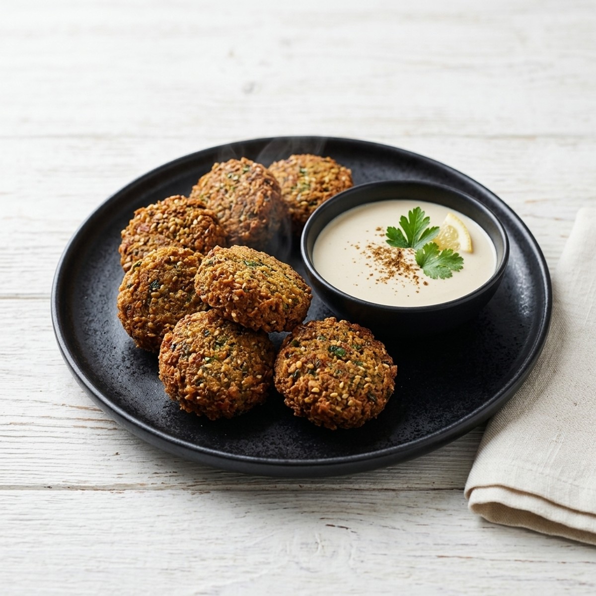 6 Fried Falafels & Tahini Sauce