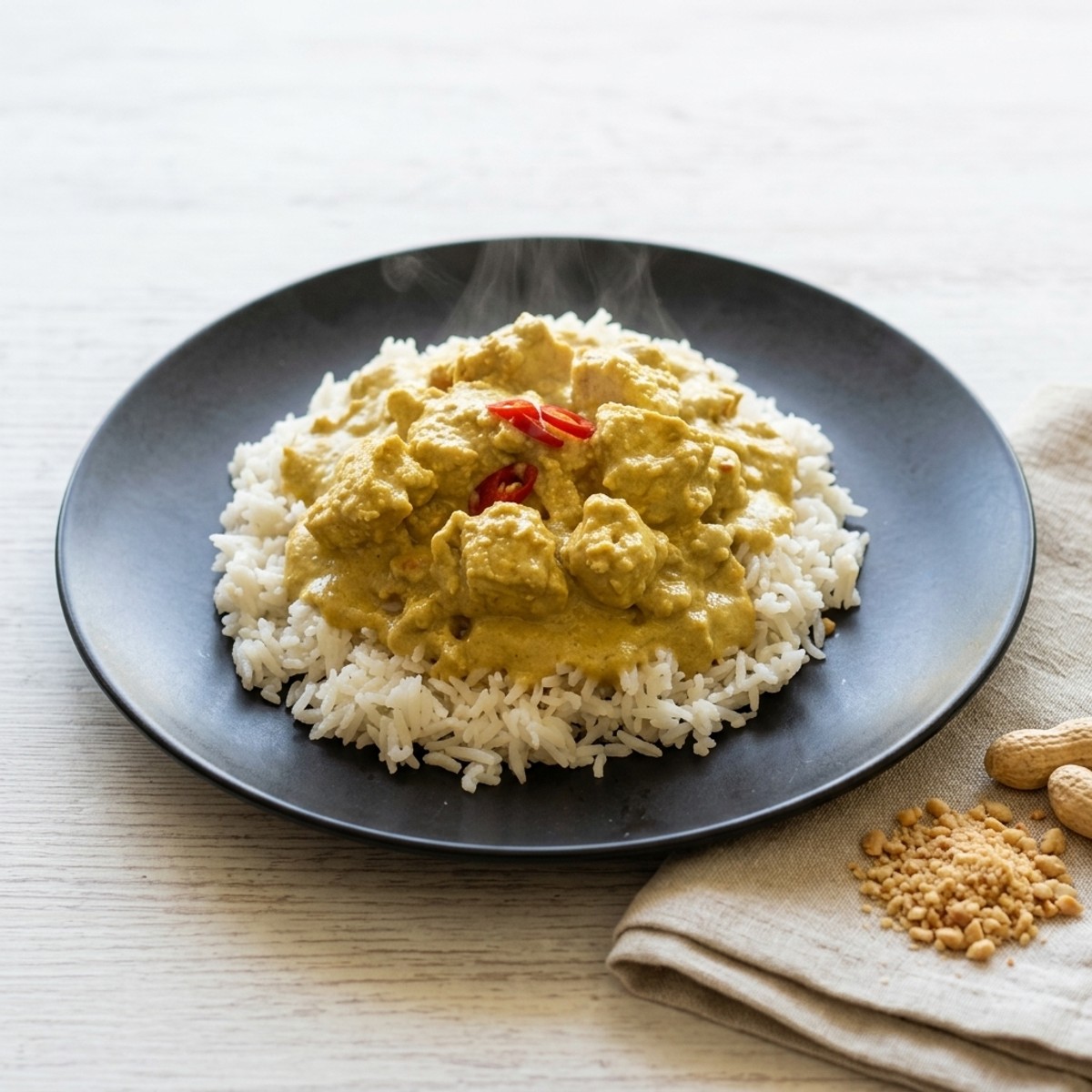 Peanut Satay Organic Tofu & Rice