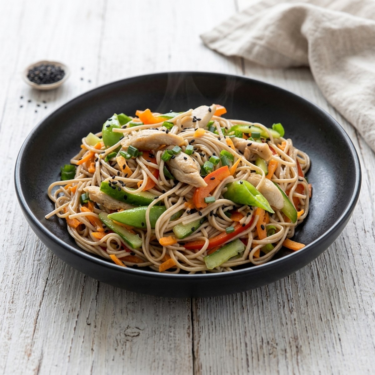 Sweet Soy Soba Noodle Bowl
