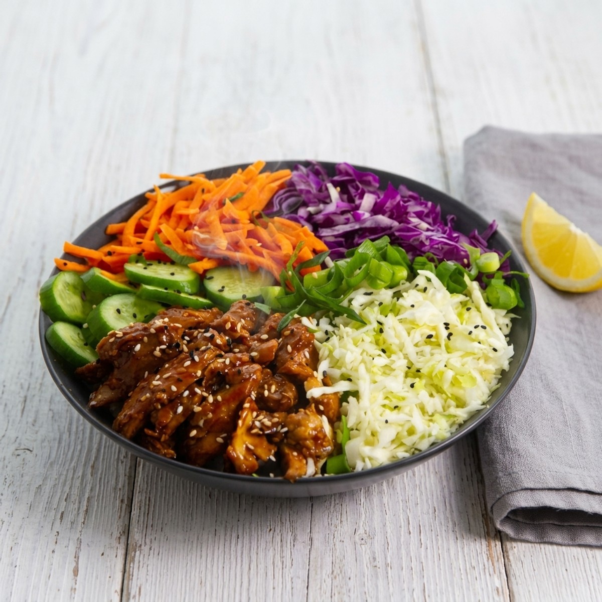 Teriyaki Chick'n Poke Bowl